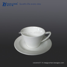 280ml Volume moyen Fine Bone Chine Garantie de qualité Casseroles à café et soucoupe Espresso